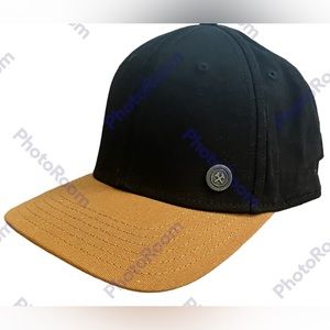 George Mens Two Toned Baseball Cap in Black and Camel Sz OS